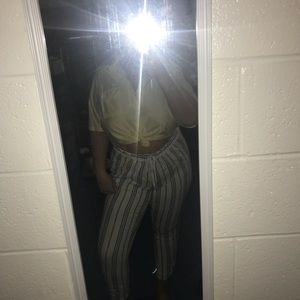 oversized yellow satin top